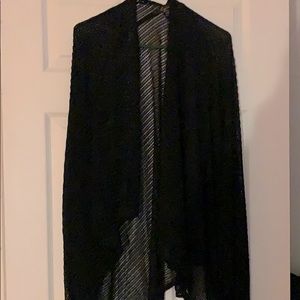 Black shawl with thin cut outs